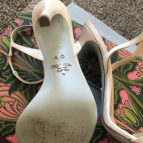 Prada Saffiano Leather Ankle Strap Sandal (Women)